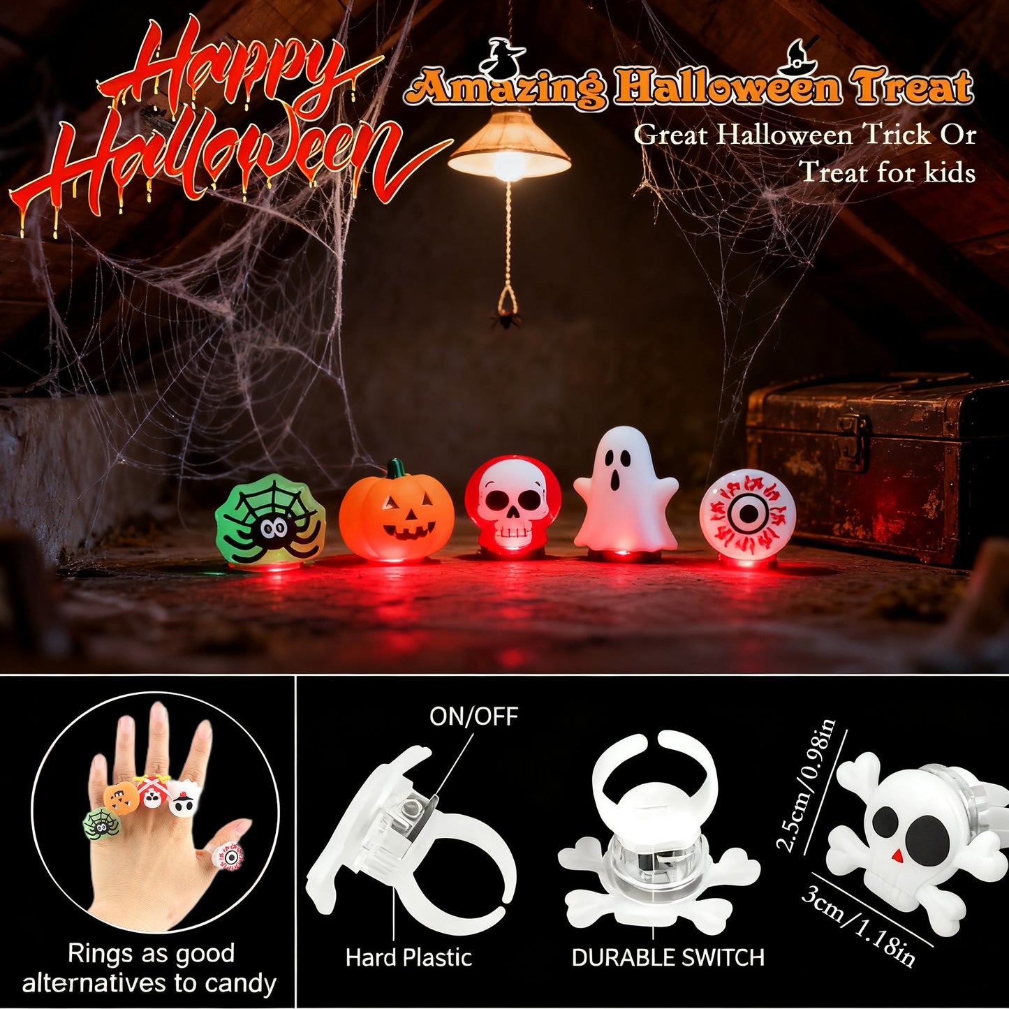 Shining Halloween! LED Halloween Rings — The Perfect Little Gift to Light Up the Holiday!