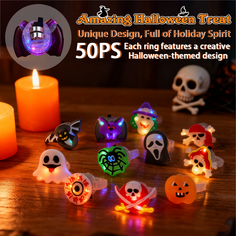 Shining Halloween! LED Halloween Rings — The Perfect Little Gift to Light Up the Holiday!