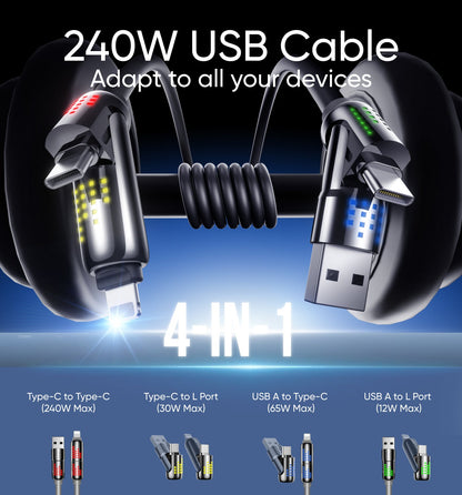 ⚡4-in-1 USB Charging Cable  fast charging