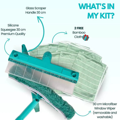 Alisanda™⭐⭐⭐ Final 4 Hours: 67% OFF  Recyclable Silicone Window Squeegee Kit